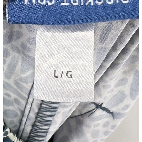 Women's Blue Patterned Wide Leg Pants - Picture 9 of 11